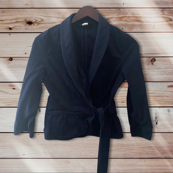 J. Crew Jackets & Blazers - J Crew Cropped-Sleeve Cotton Blazer